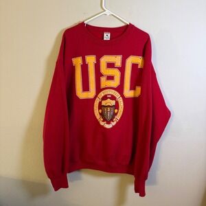 Vintage USC Trojans Sweatshirt Mens XL Red University Southern Cal USA Galt Sand